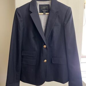 J. Crew Women’s Navy Boyfriend with gold buttons sz6
